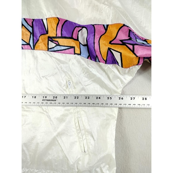 Vintage USA Olympics Jacket Mens XL White Nylon Windbreaker Track‎ Warmup 90s - Picture 9 of 10